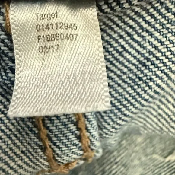 Mossimo Supply Co. High Rise Mom Stretch Blue Jeans with Distressed Details 8/29 - Picture 7 of 8